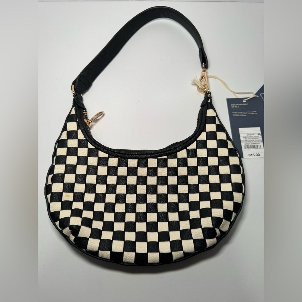 Target checkered mini hobo style shoulder purse